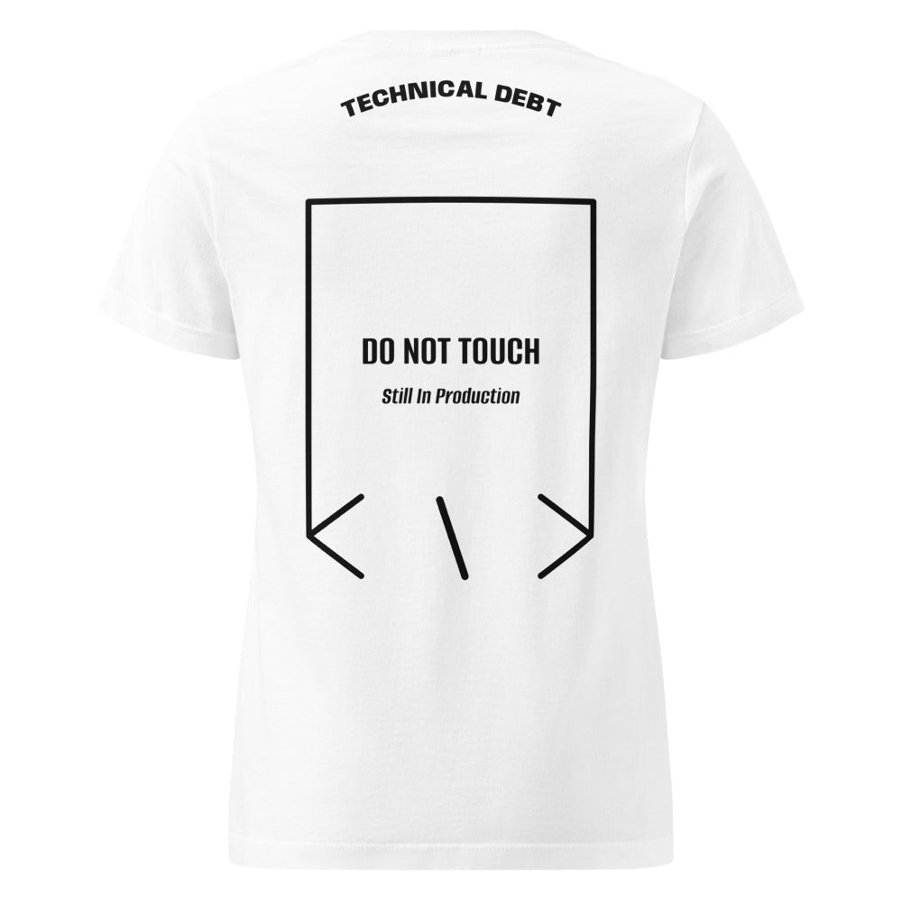 Do Not Touch — White Black back mockup