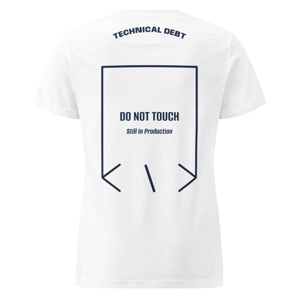 Do Not Touch — White Navy back mockup
