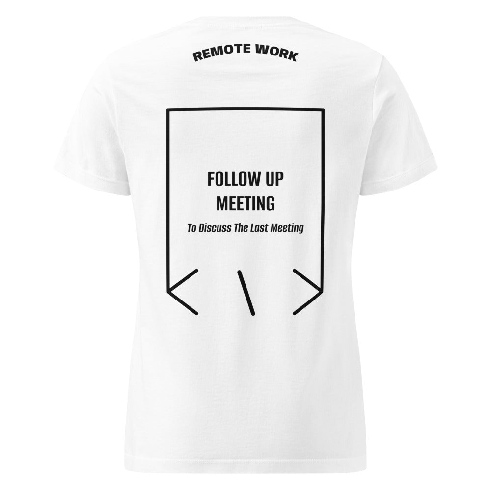 Follow Up Meeting — White Black back mockup