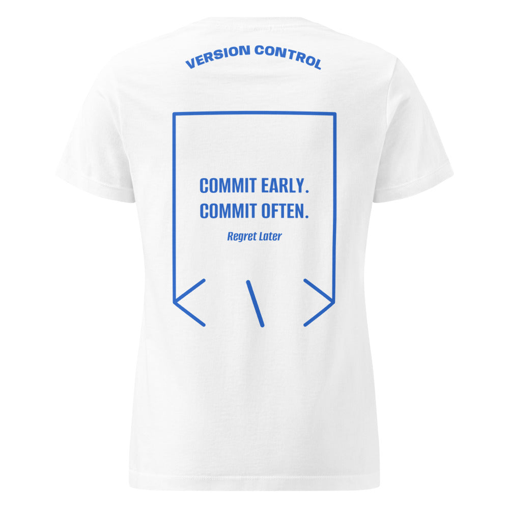 Commit Early. Commit Often. — White Royal back mockup