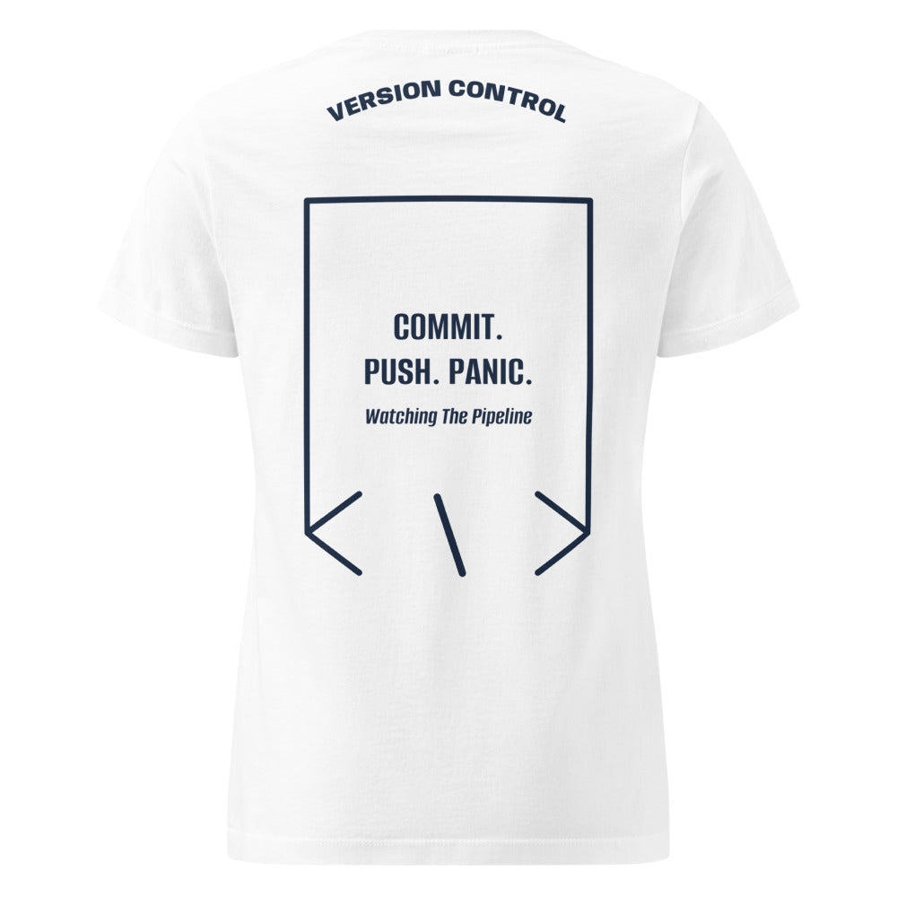 Commit. Push. Panic. — secondary back mockup