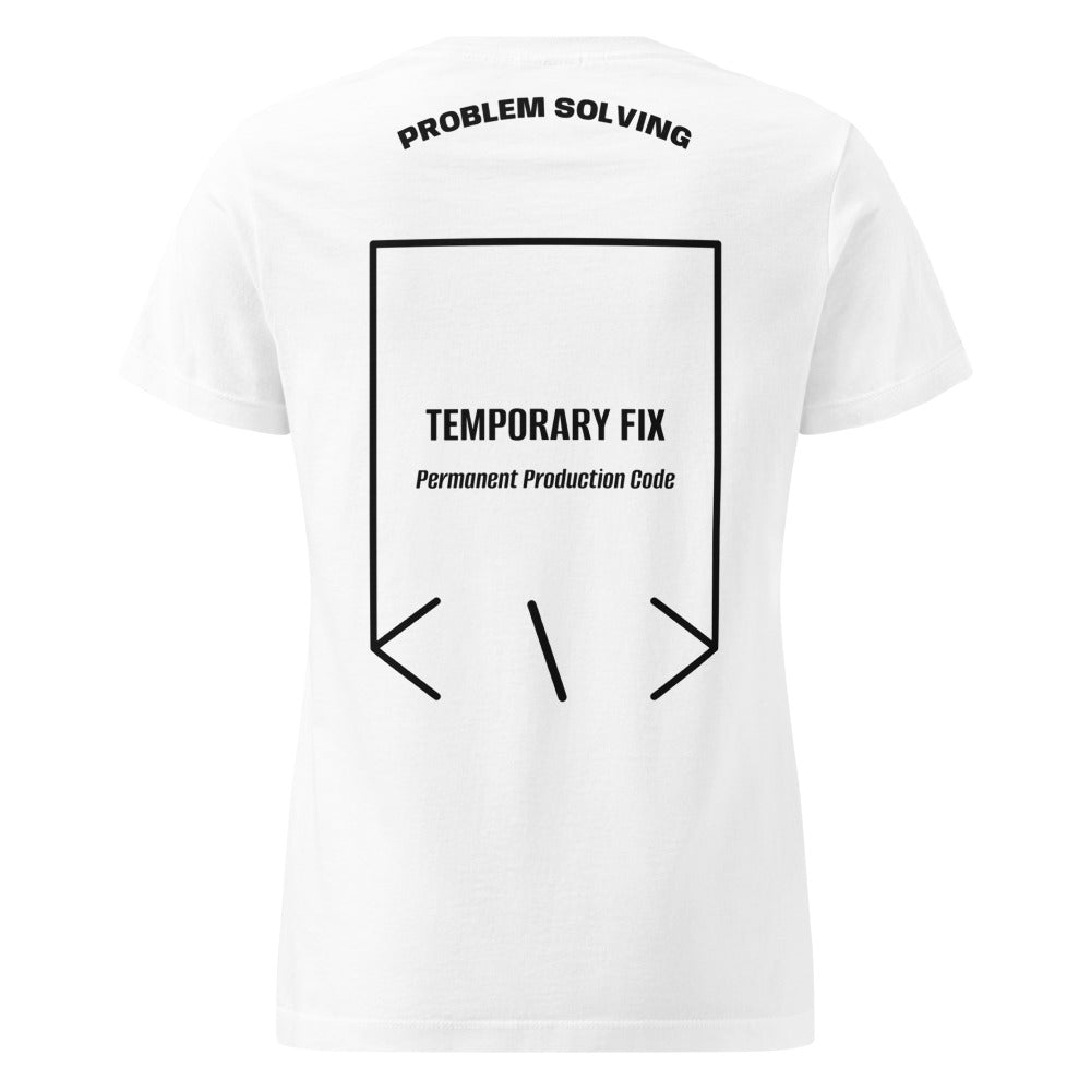 Temporary Fix — White Black back mockup
