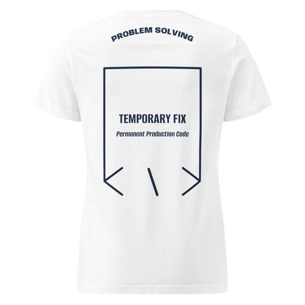 Temporary Fix — White Navy back mockup