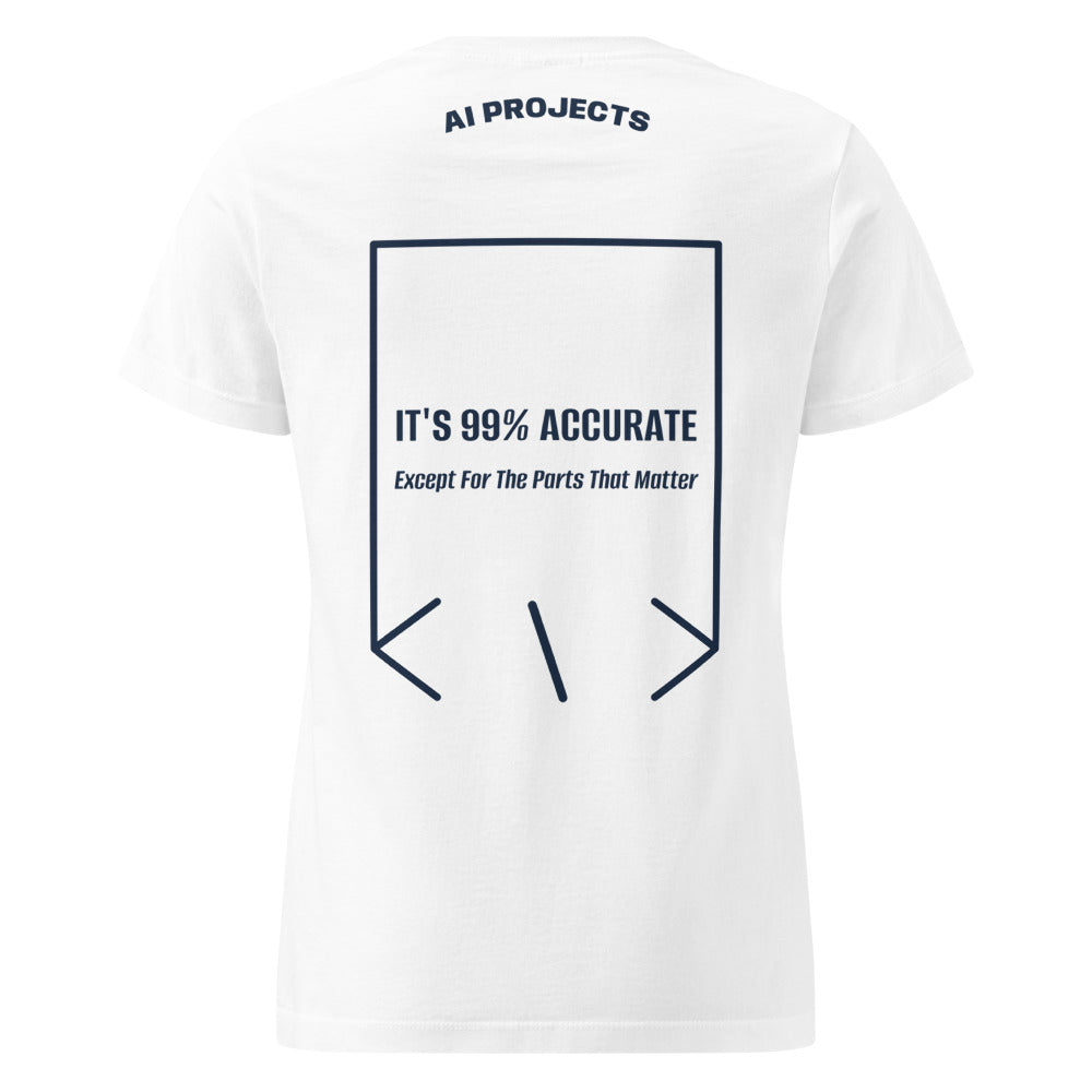 It's 99% Accurate — White Navy back mockup
