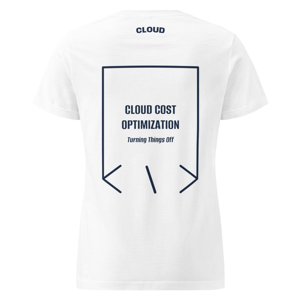 Cloud Cost Optimization — White Navy back mockup