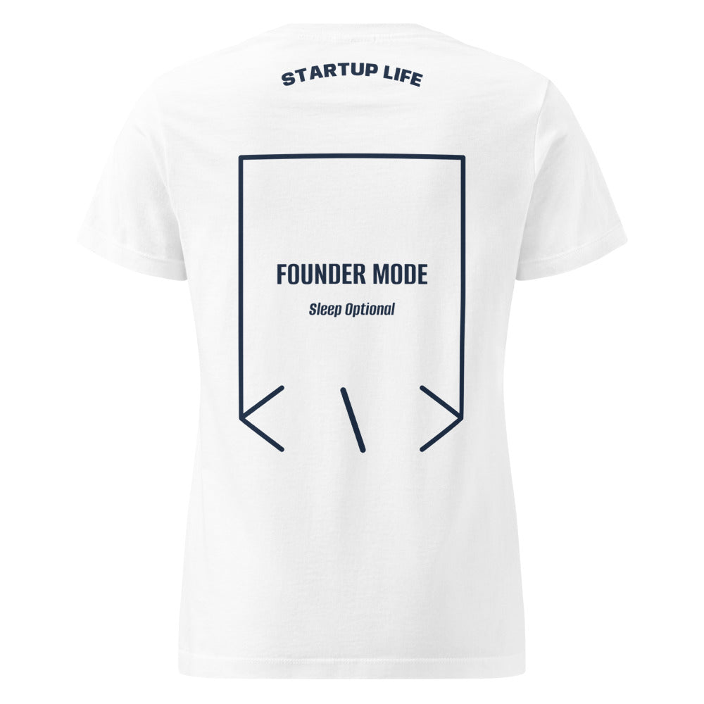 Founder Mode — White Navy back mockup