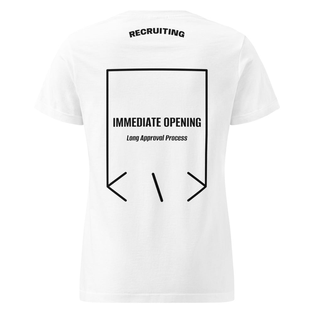 Immediate Opening — White Black back mockup
