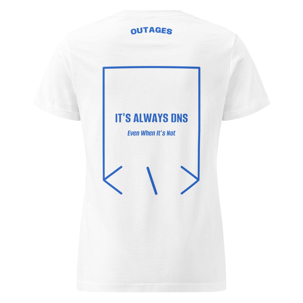 It's Always DNS — White Royal back mockup