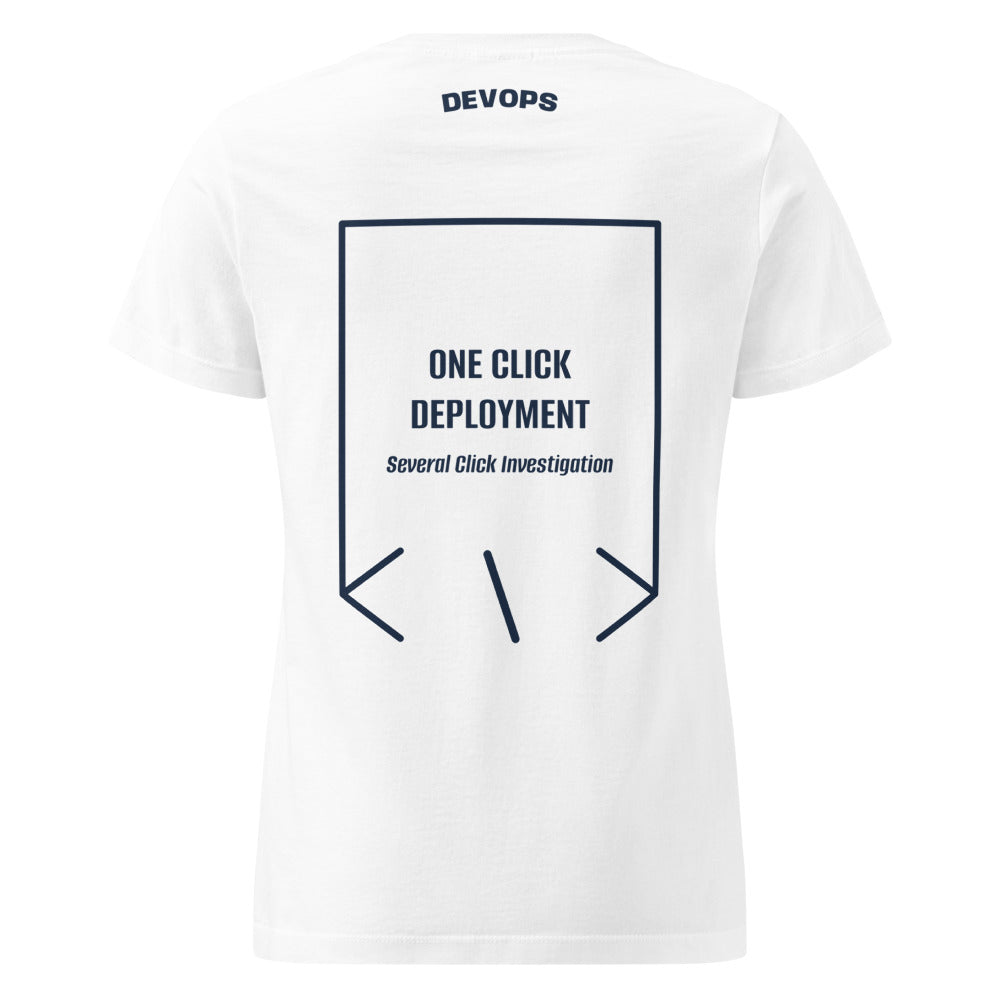 One Click Deployment — White Navy back mockup