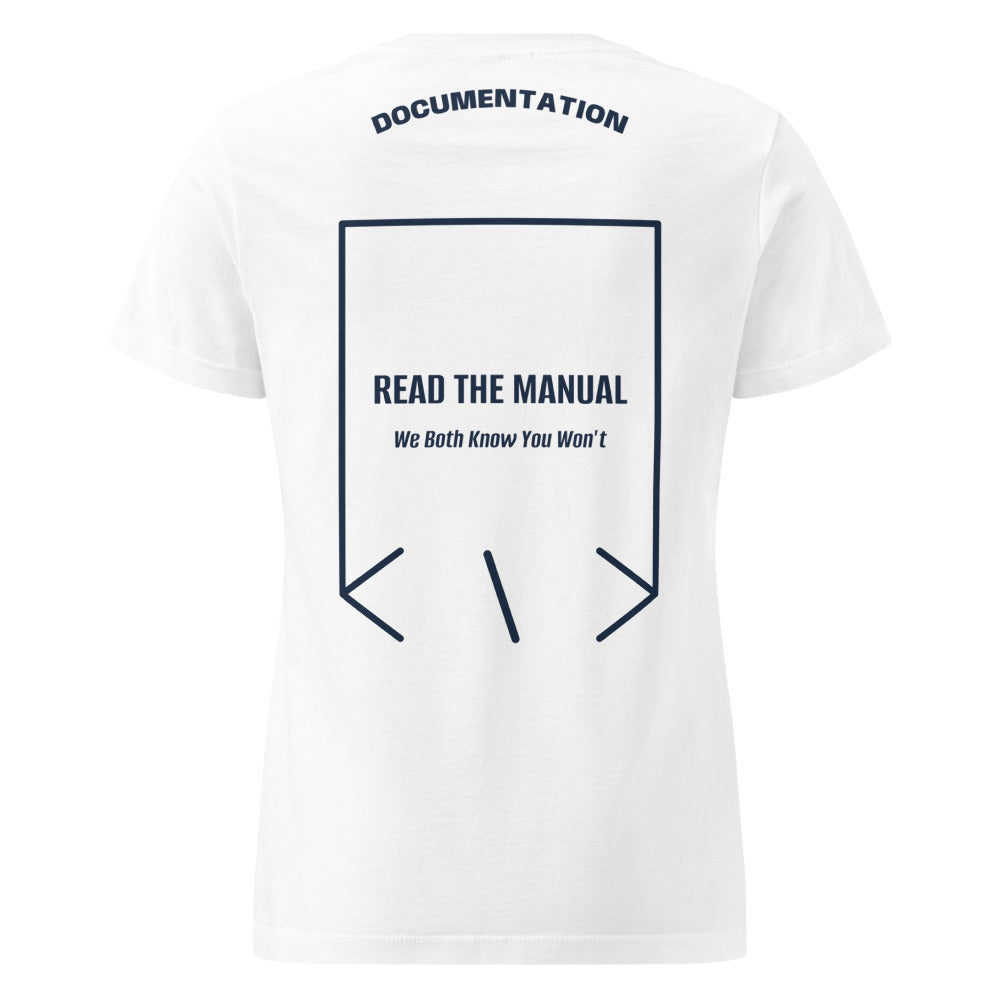 Read The Manual — White Navy back mockup
