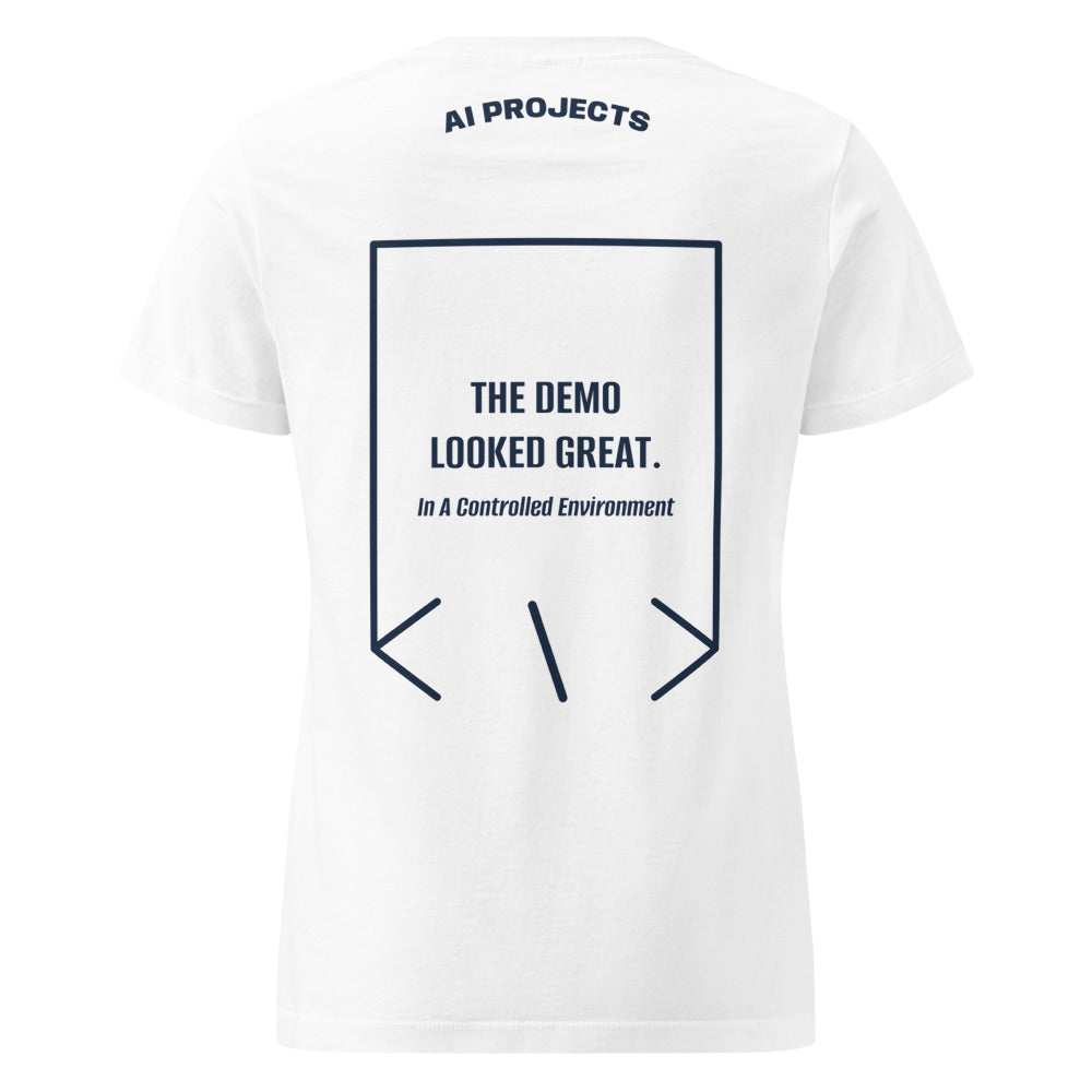 The Demo Looked Great. — White Navy back mockup
