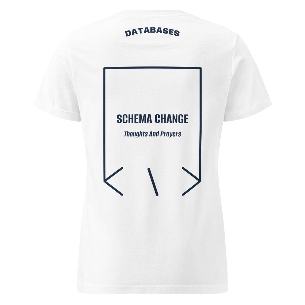 Schema Change — White Navy back mockup