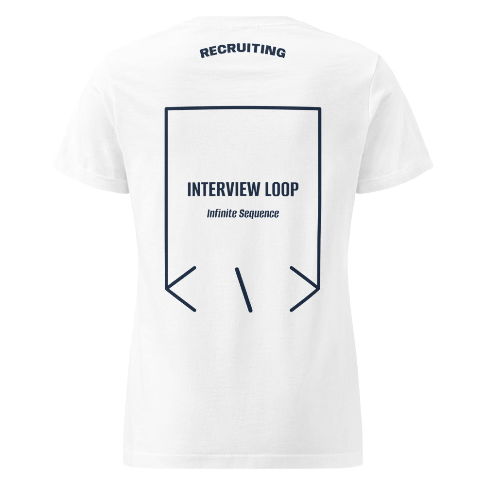 Interview Loop — White Navy back mockup