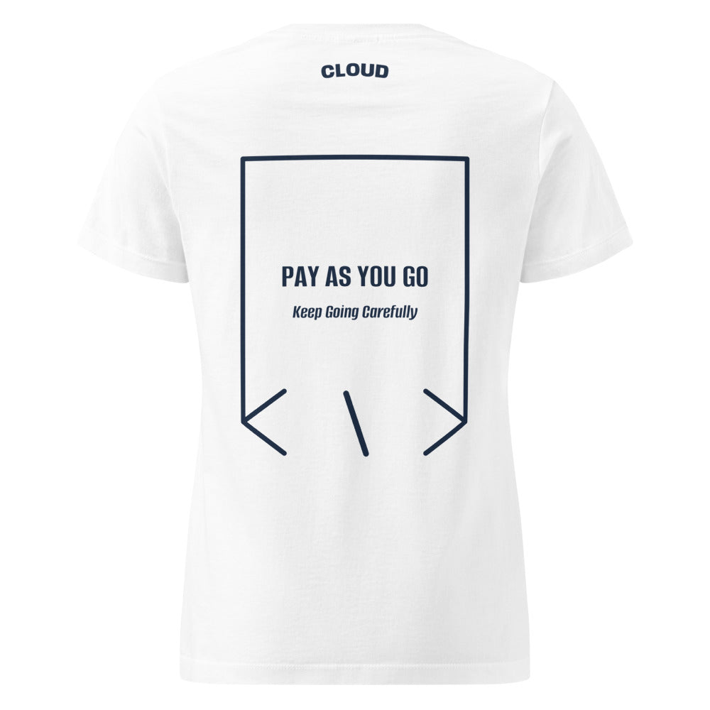 Pay As You Go — White Navy back mockup