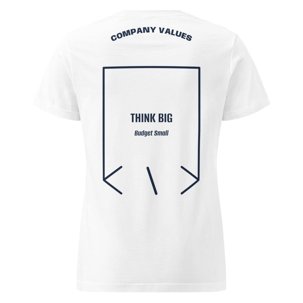 Think Big — White Navy back mockup