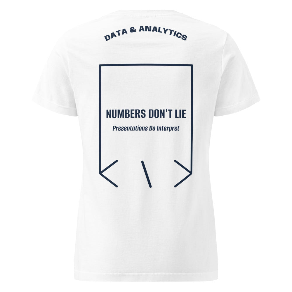 Numbers Don't Lie — White Navy back mockup