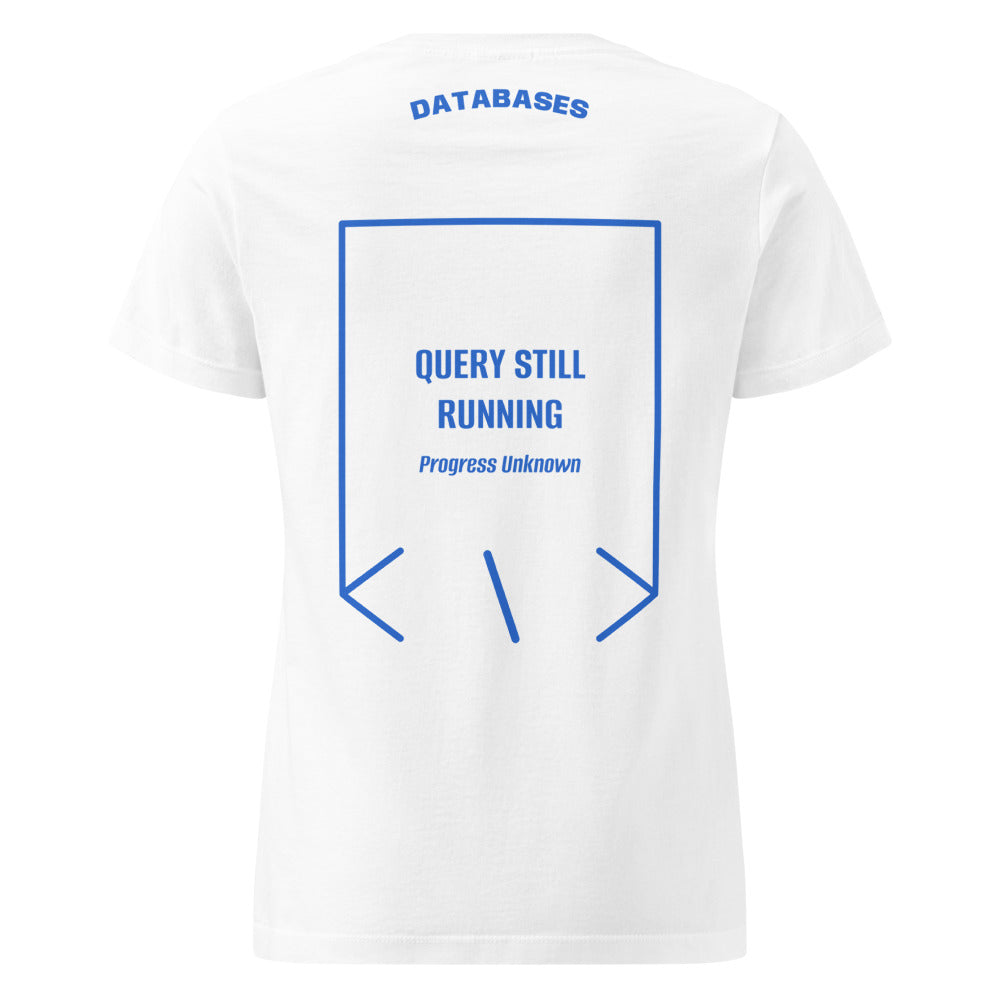 Query Still Running — White Royal back mockup