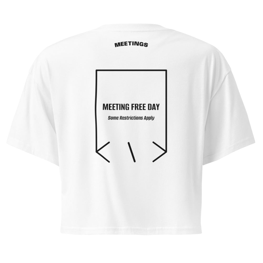 Meeting Free Day — White Black back mockup
