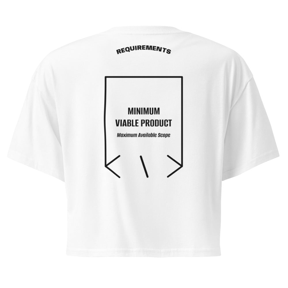 Minimum Viable Product — White Black back mockup