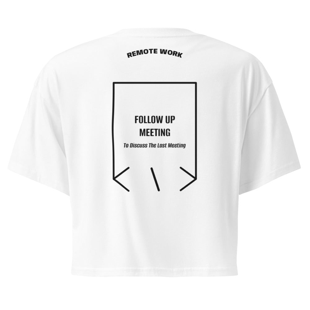Follow Up Meeting — White Black back mockup