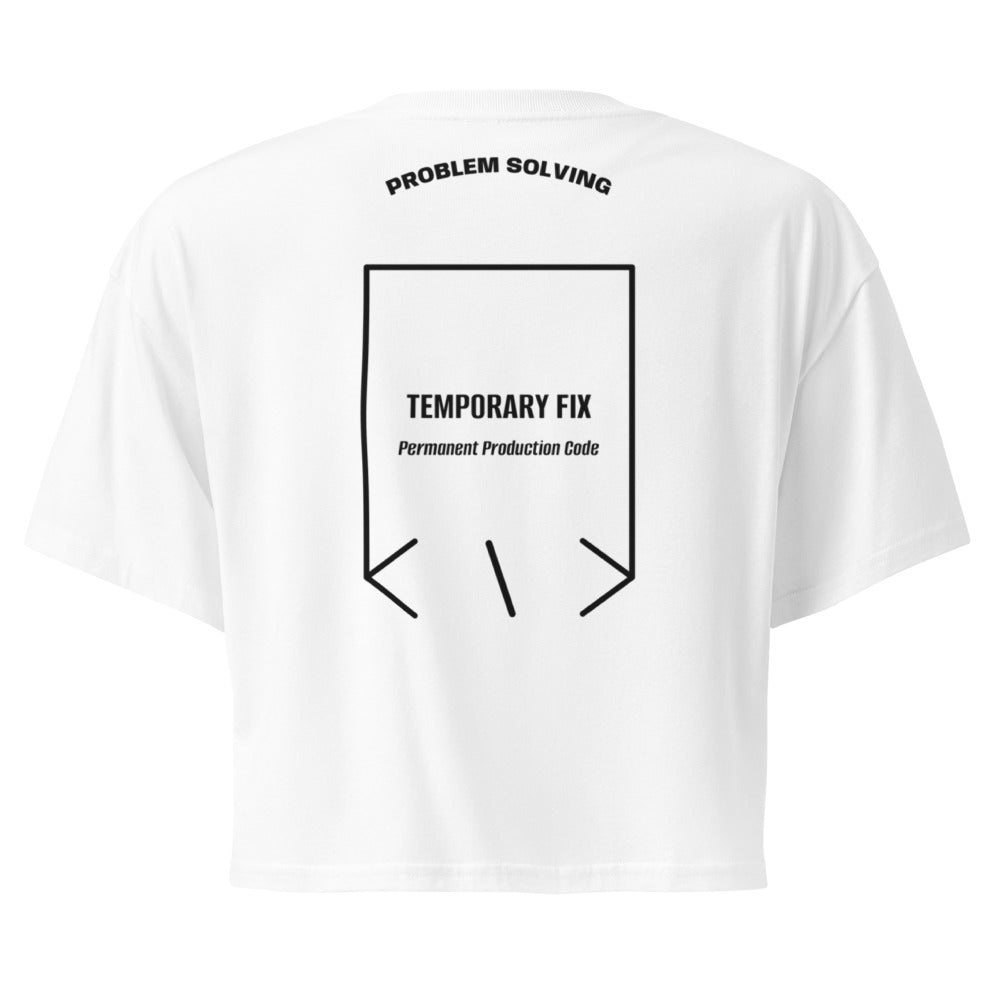 Temporary Fix — White Black back mockup