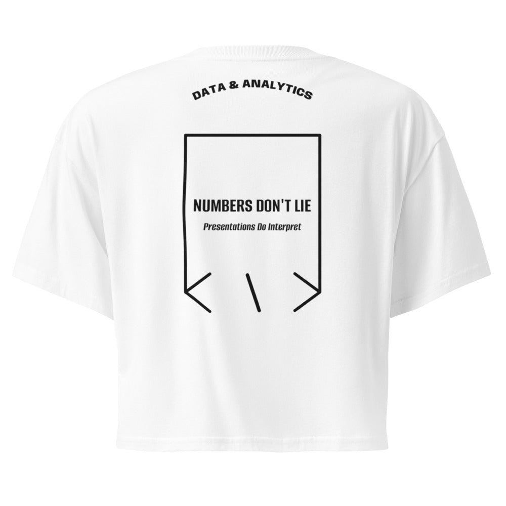 Numbers Don't Lie — White Black back mockup