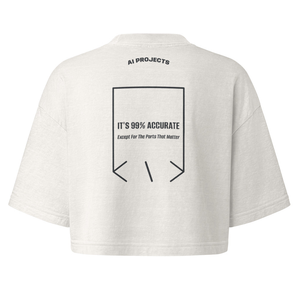 It's 99% Accurate — Vintage White Washed Black back mockup