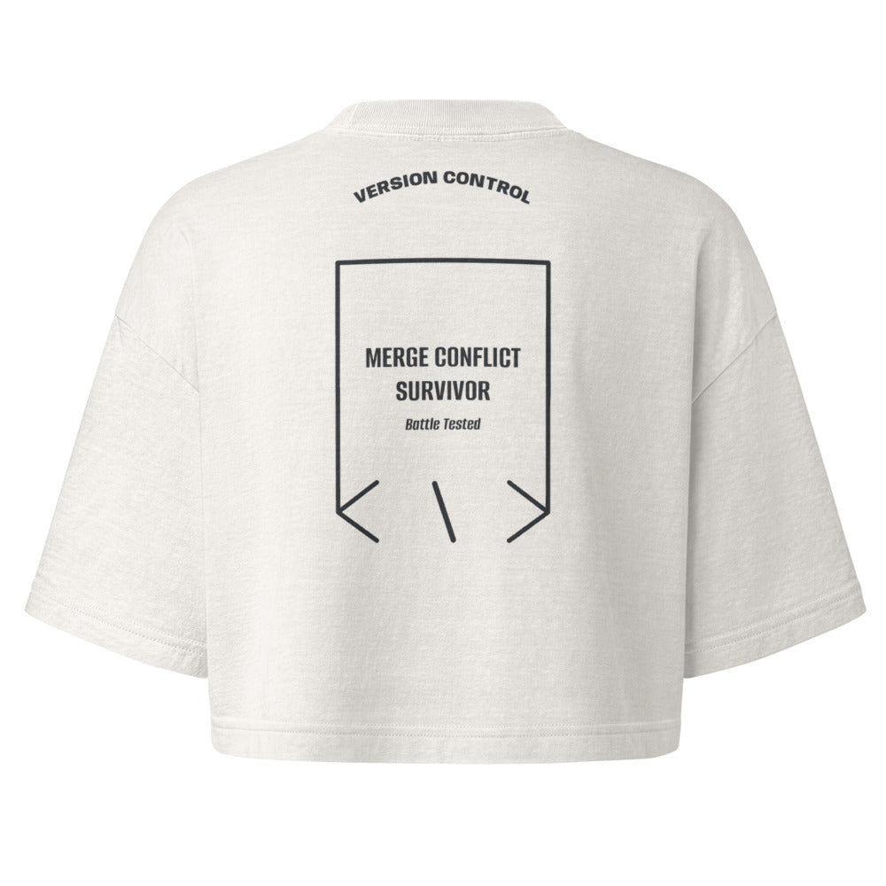 Merge Conflict Survivor — secondary back mockup