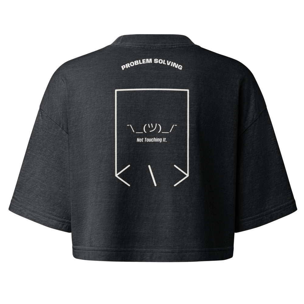 ¯\_(ツ)_/¯ — Washed Black Vintage White back mockup