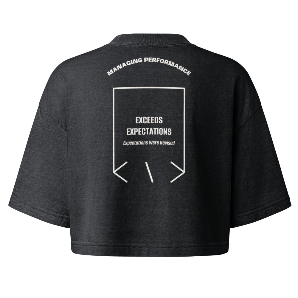 Exceeds Expectations — Washed Black Vintage White back mockup
