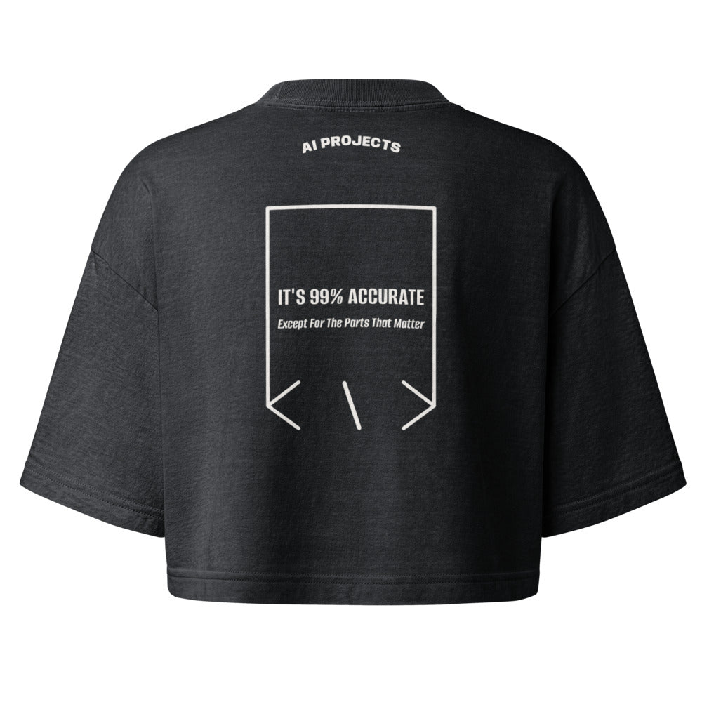 It's 99% Accurate — Washed Black Vintage White back mockup