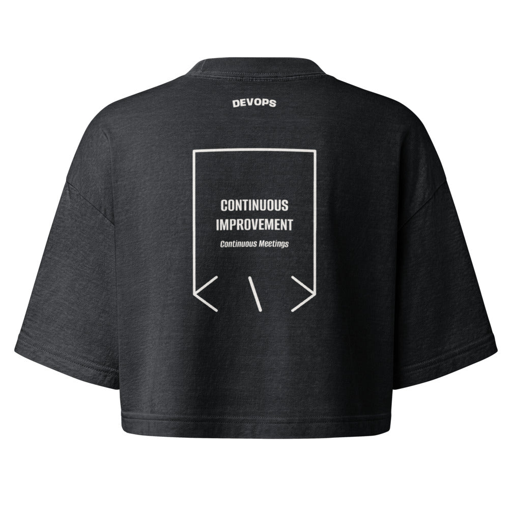 Continuous Improvement — Washed Black Vintage White back mockup