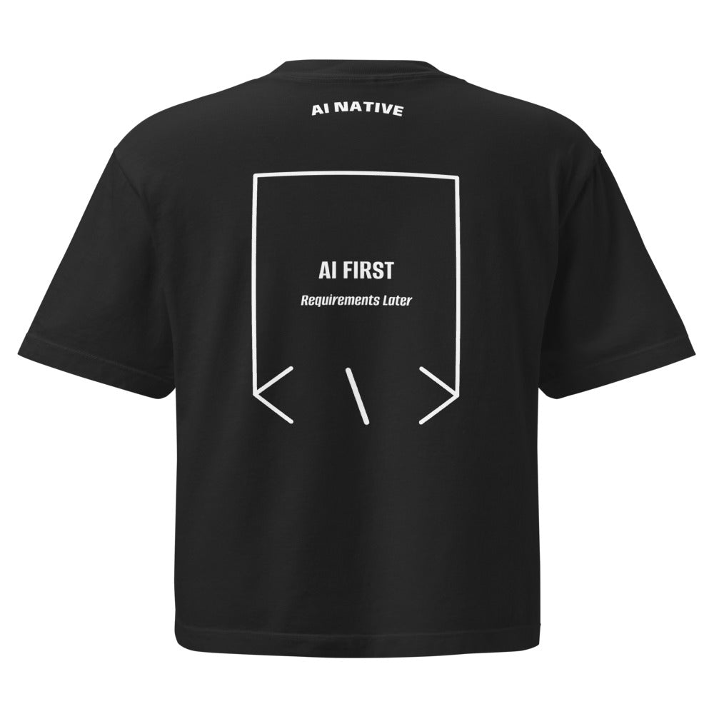 AI First — Black White back mockup