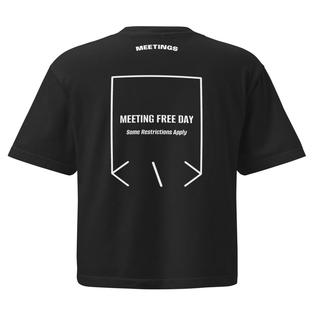 Meeting Free Day — Black White back mockup