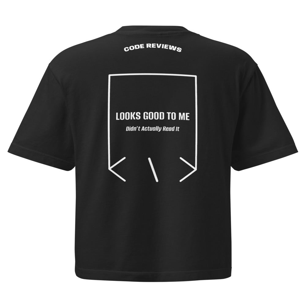 Looks Good To Me — Black White back mockup