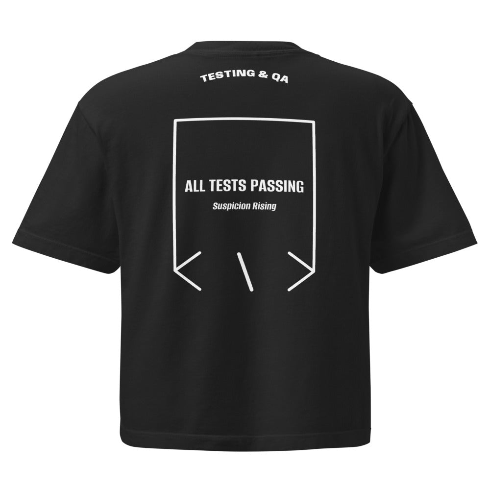 All Tests Passing — Black White back mockup