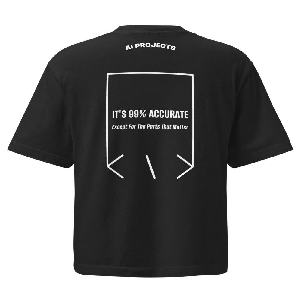It's 99% Accurate — Black White back mockup