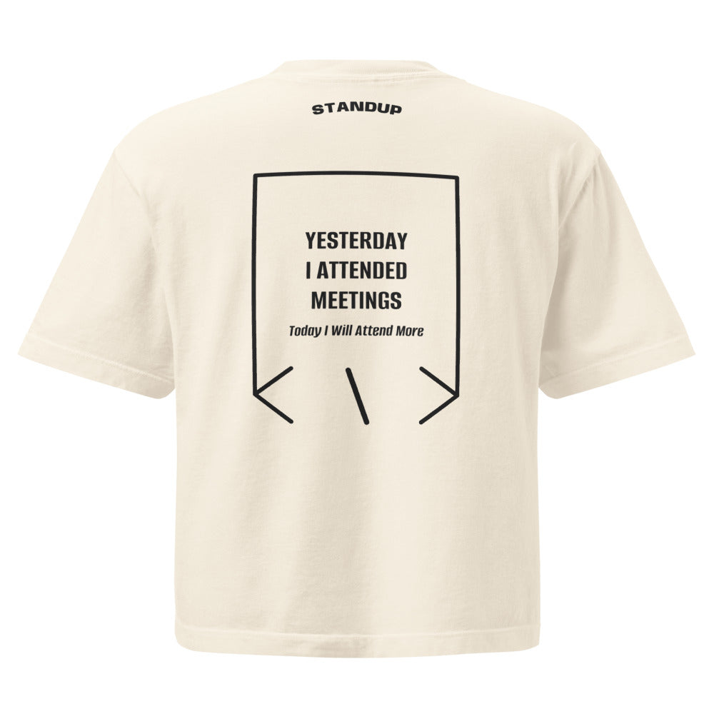 Yesterday I Attended Meetings — Ivory Black back mockup