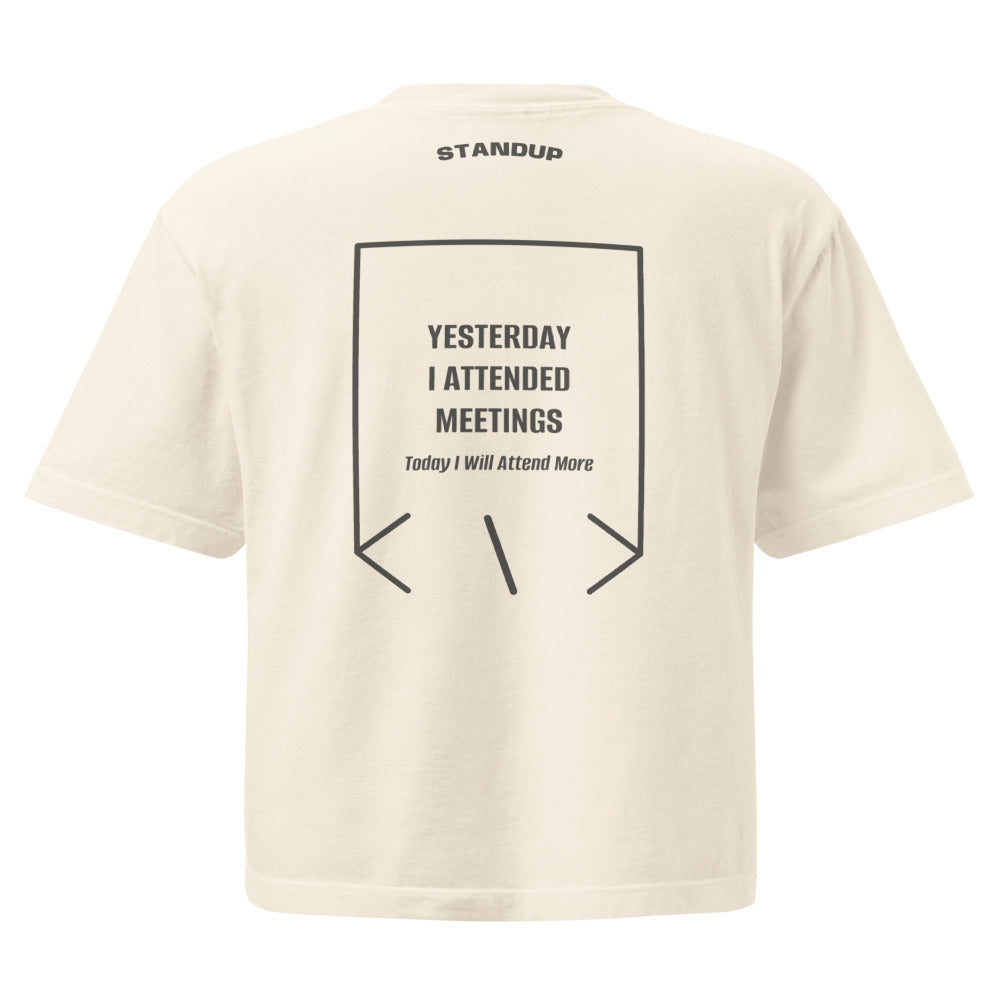 Yesterday I Attended Meetings — Ivory Pepper back mockup