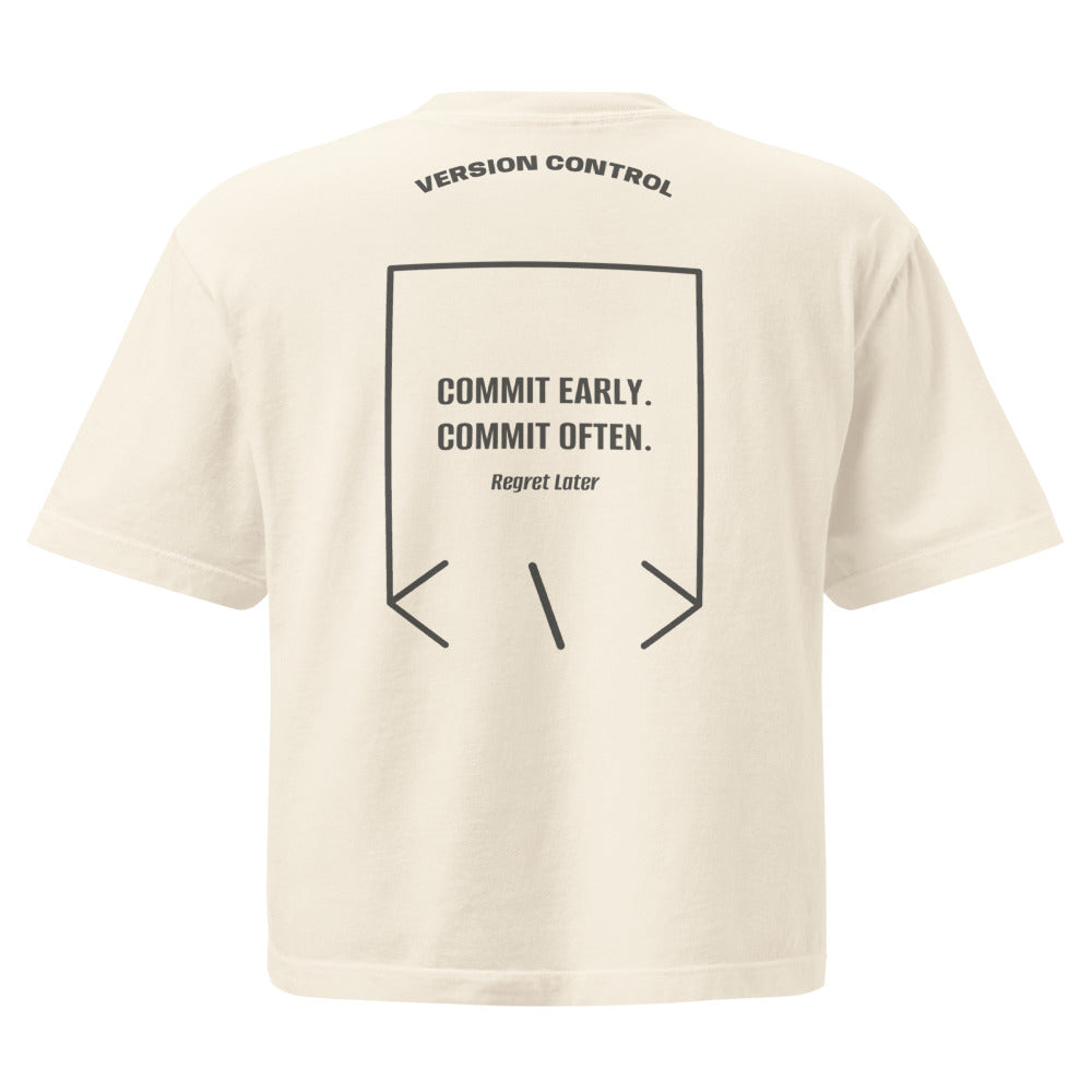 Commit Early. Commit Often. — Ivory Pepper back mockup