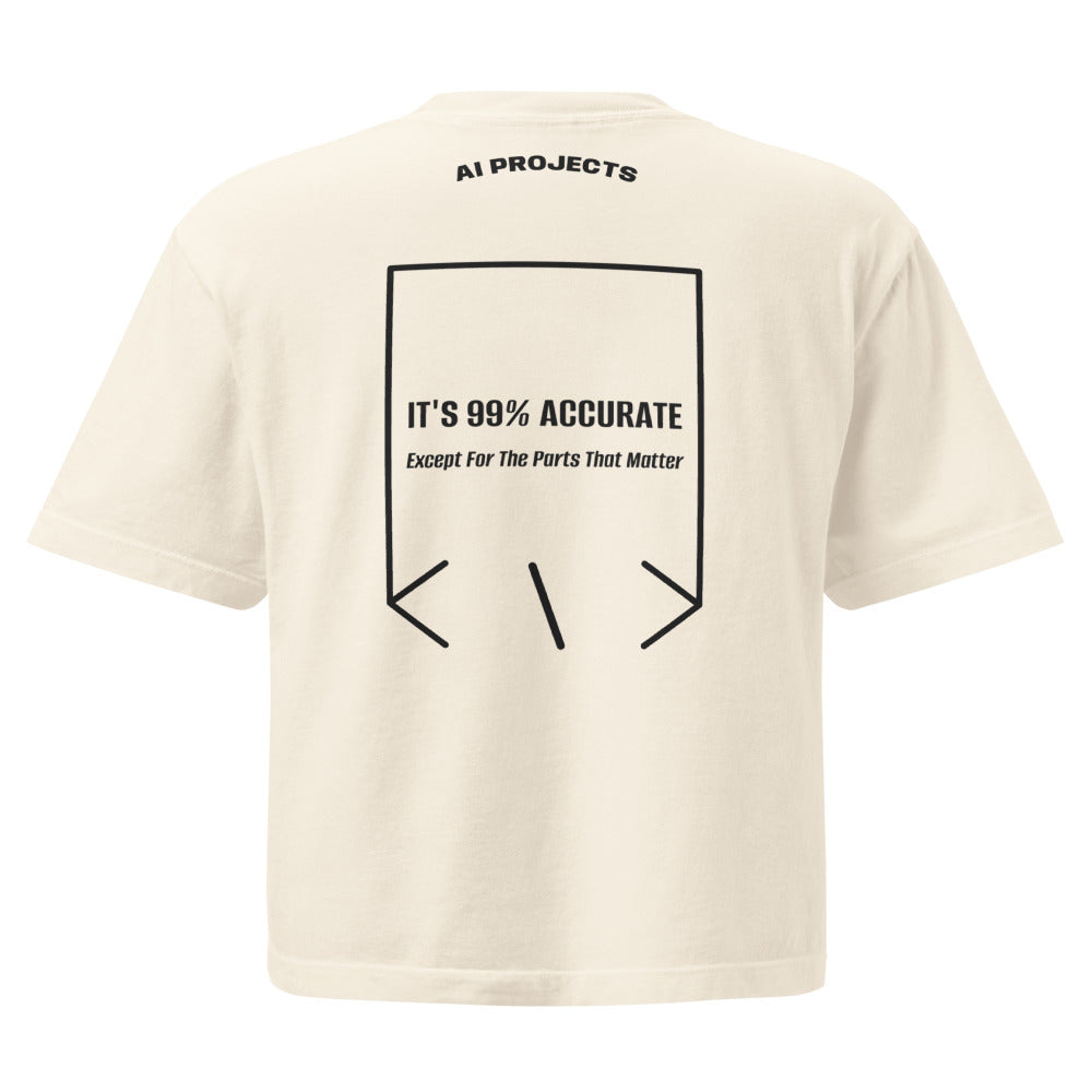 It's 99% Accurate — Ivory Black back mockup