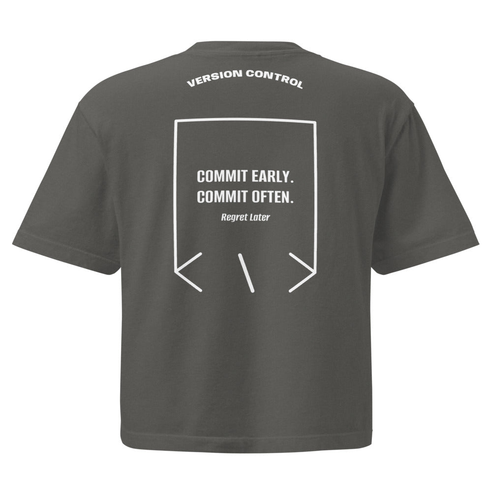 Commit Early. Commit Often. — secondary back mockup