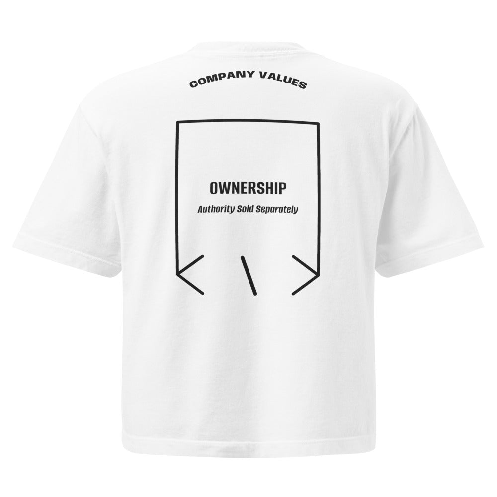 Ownership — White Black back mockup