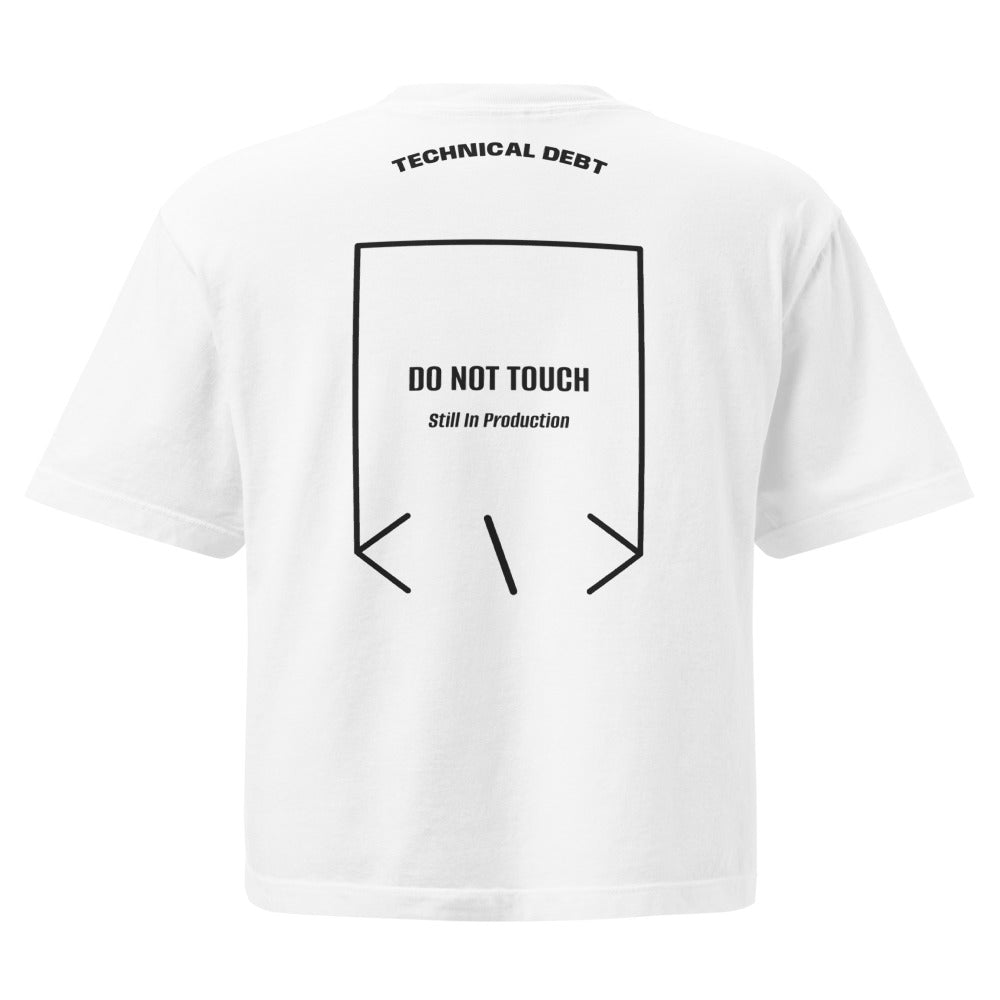 Do Not Touch — White Black back mockup