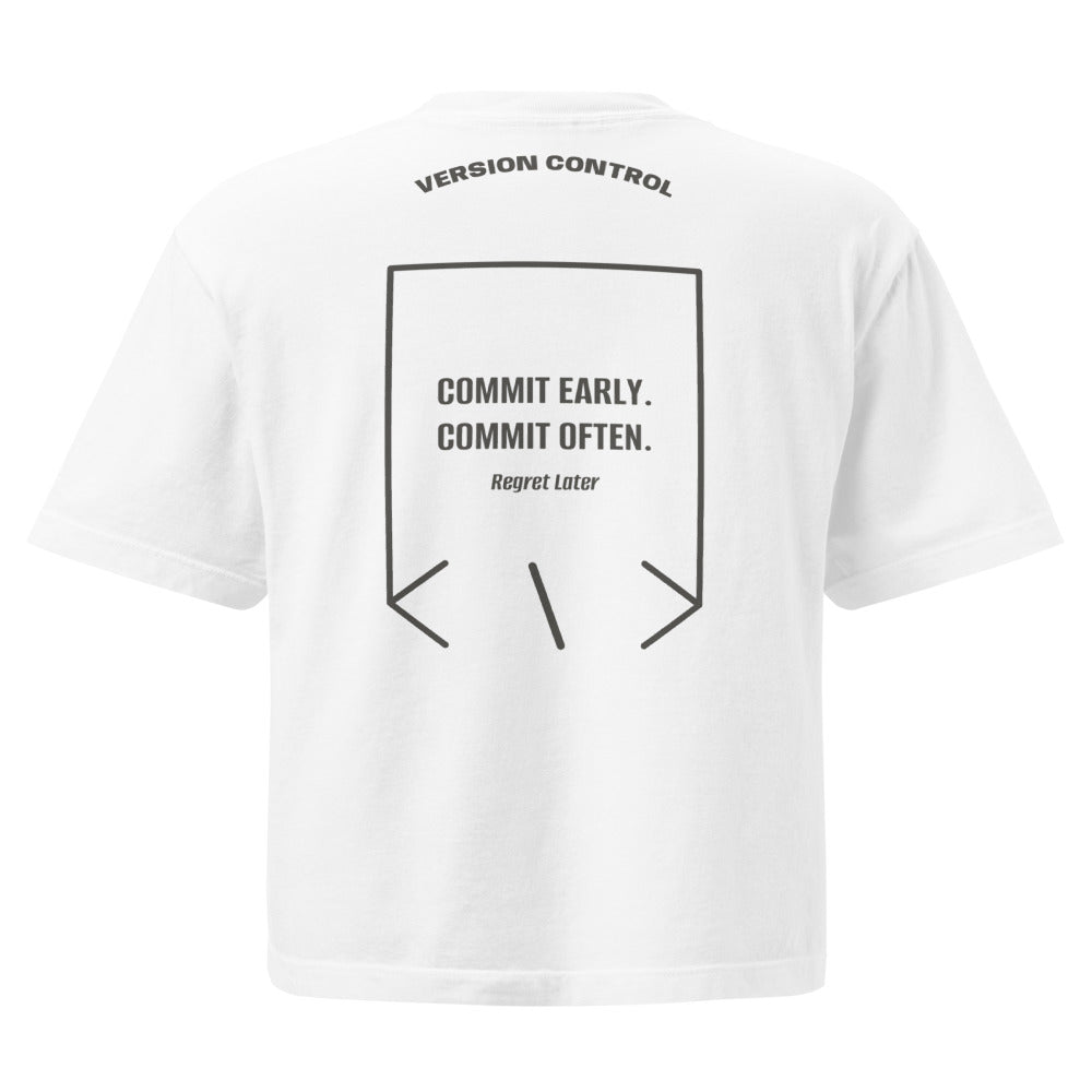 Commit Early. Commit Often. — White Pepper back mockup