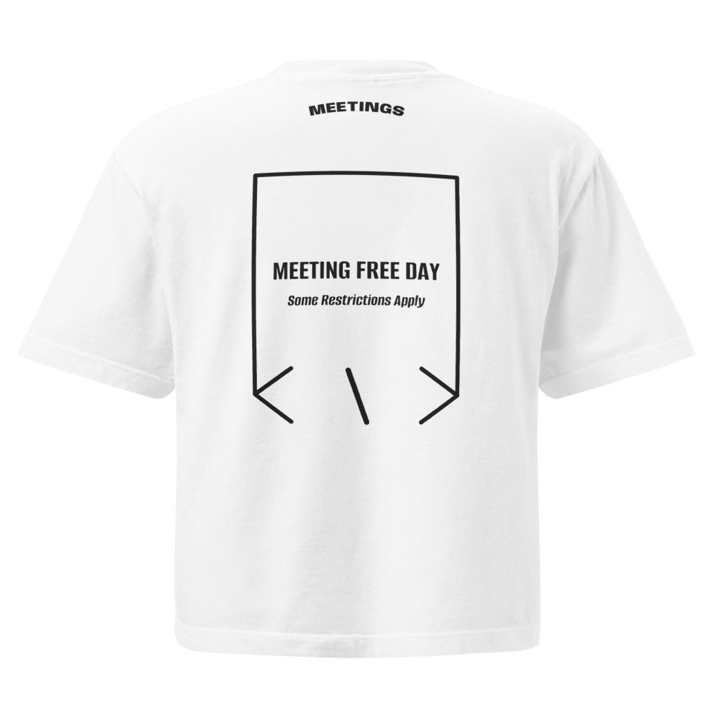 Meeting Free Day — White Black back mockup