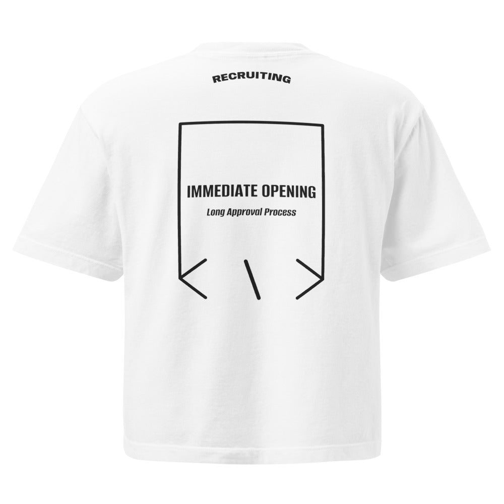 Immediate Opening — White Black back mockup
