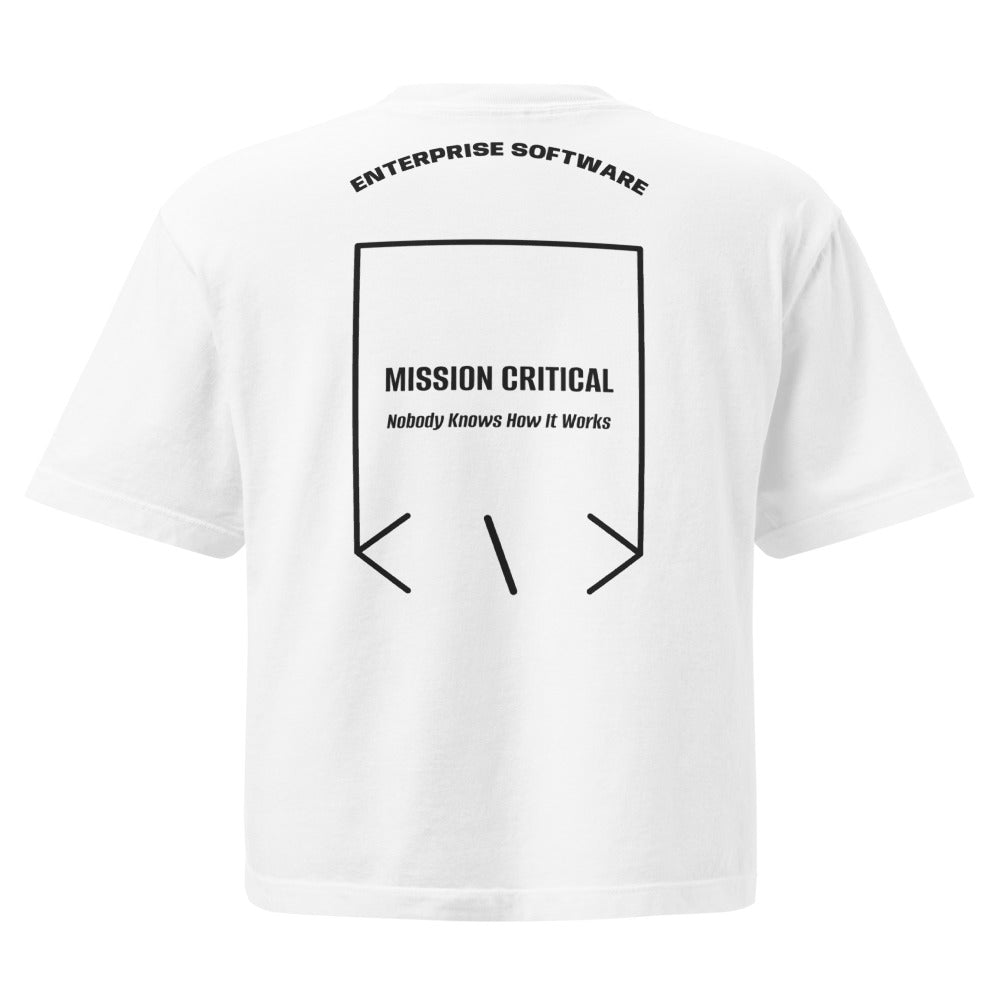 Mission Critical — White Black back mockup