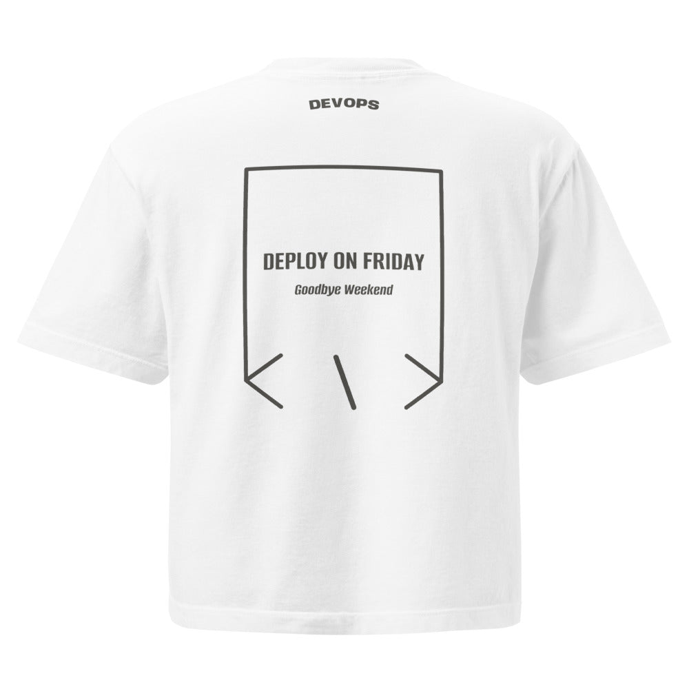 Deploy On Friday — White Pepper back mockup
