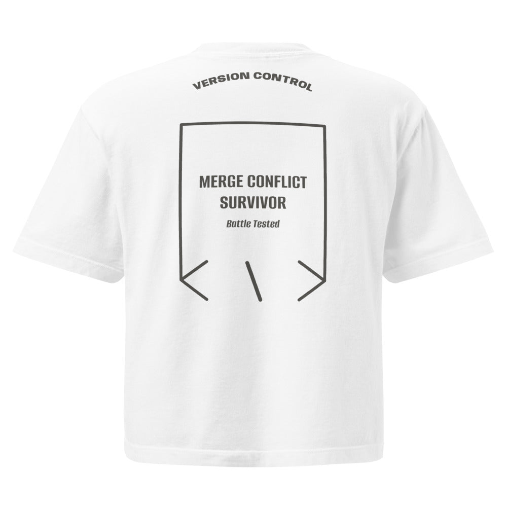 Merge Conflict Survivor — White Pepper back mockup